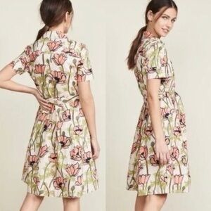 Tory Burch Floral Poplin Shirt Dress